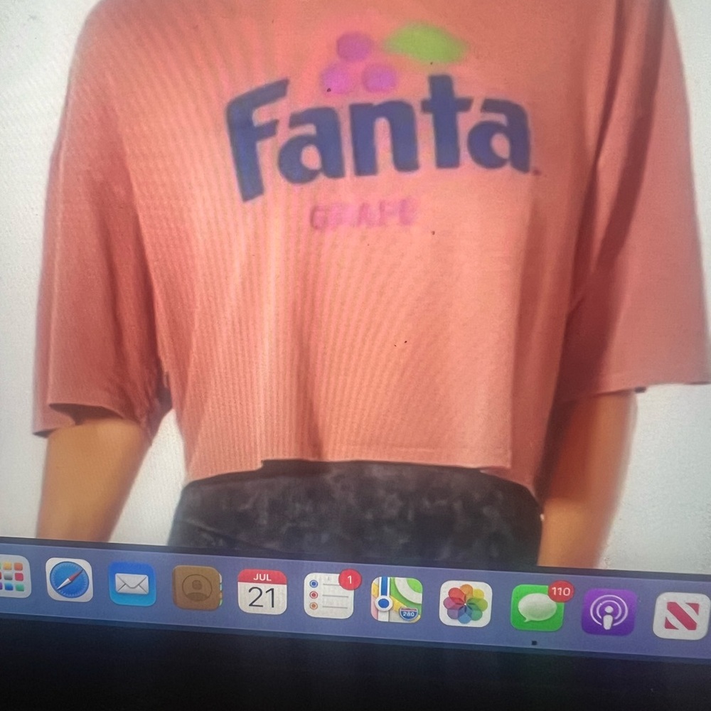 Wild Fox, crop T-shirt, Fanta grape Coca-Cola
